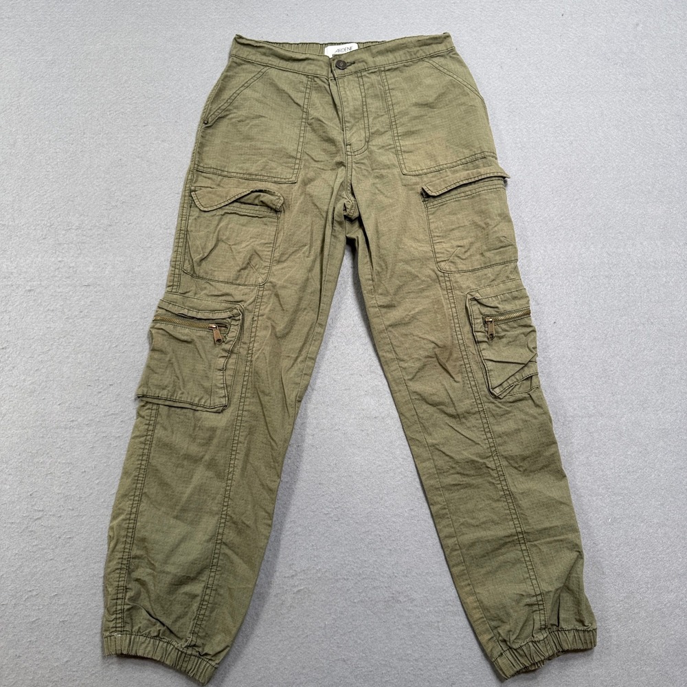 Ardene Cargo Pants Women's Small Olive Green Ripstop Joggers Hunting Outdoor